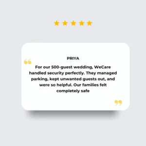 customer review for our security services bangalore