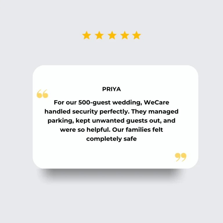 customer review for our security services bangalore
