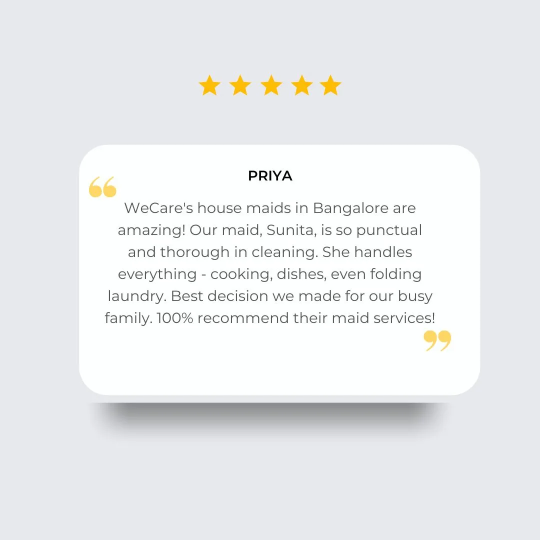google reviews for house keeping services in bangalore